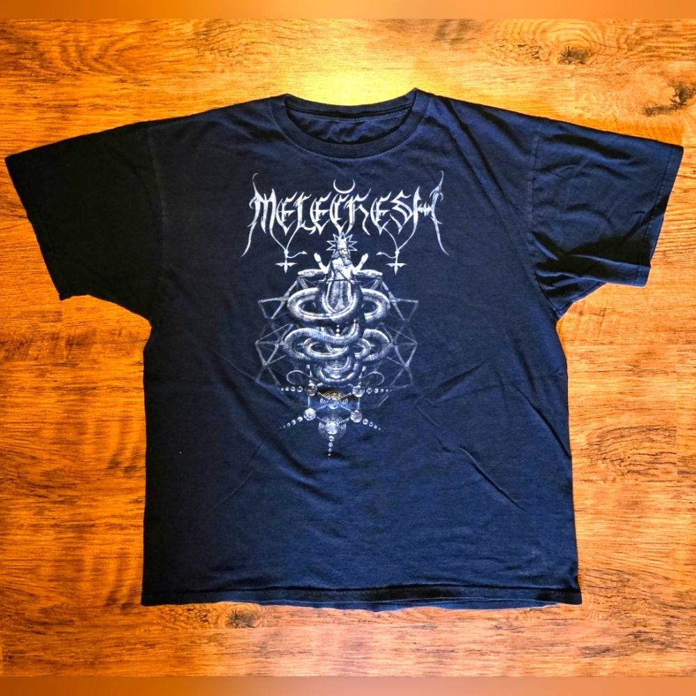 MELECHESH 2012 concert tour Shirt Assyrian Black Metal Band rare graphic design